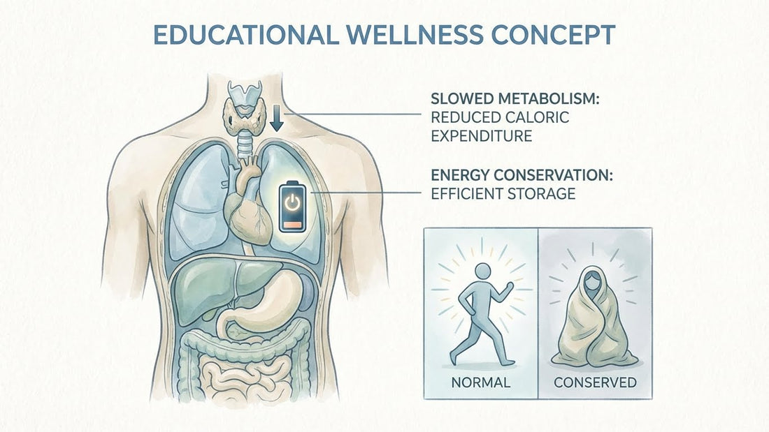 visual showing slowed metabolism and energy conservation
