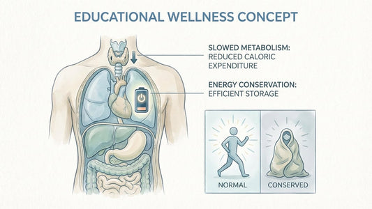 visual showing slowed metabolism and energy conservation